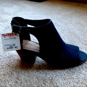 Black Ankle Open Toe Booties